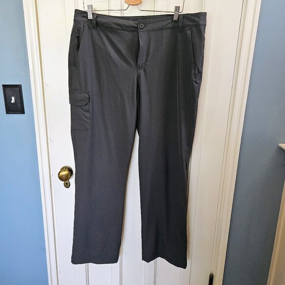 Eddie Bauer Adventure Snow Pants Gray Winter Fall Cold Fleece Lined Plus Size 16 - Picture 2 of 6